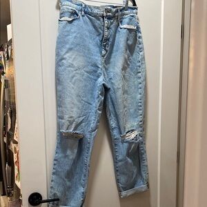 Distressed Light Blue Jeans